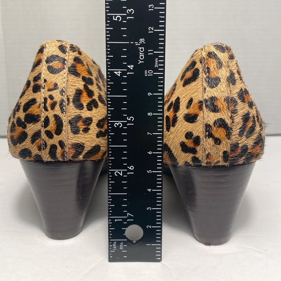 Steven by Steve Madden Leopard Print wedge calf hair heels Size 8 - Picture 6 of 7